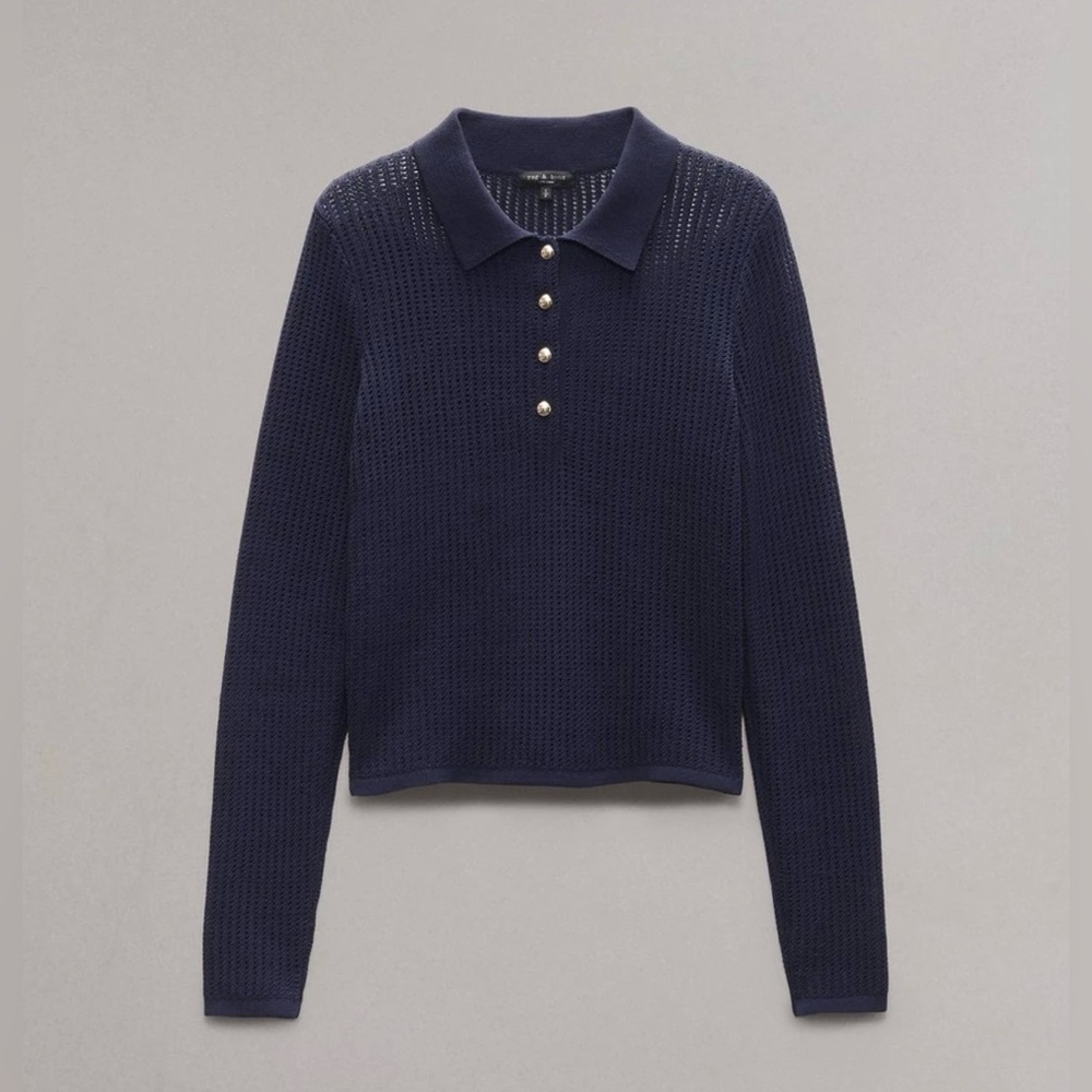 RAG & BONE NEW YORK Viola Polo Sweater - Picture 4 of 11